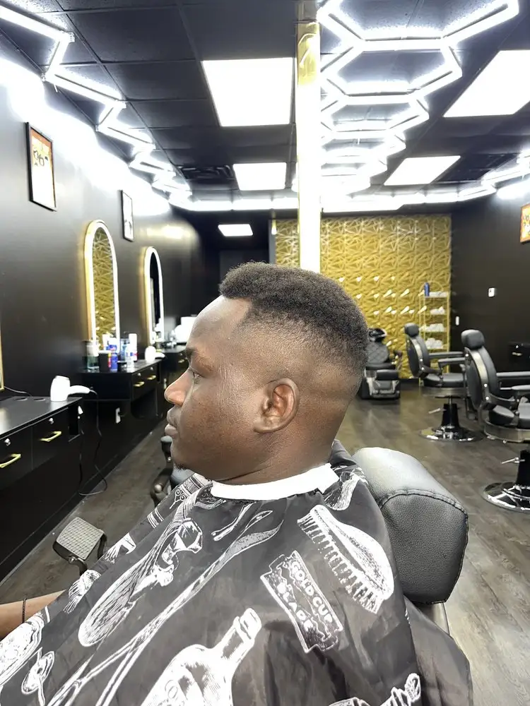 A high fade, side view